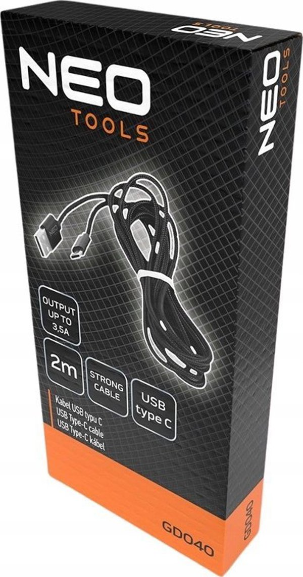 Καλώδιο USB Type-C Neo, 2m, Λευκό
