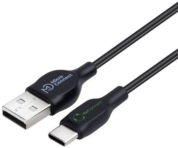 Kabel USB MicroConnect USB-A - USB-C 3 m Czarny (ECO-USB3.1CCHAR3B)