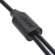 Καλώδιο φόρτισης InLine® USB 2σε1 Y, 1x USB-A βύσμα σε 2x USB-C βύσματα, μαύρο 0,5m