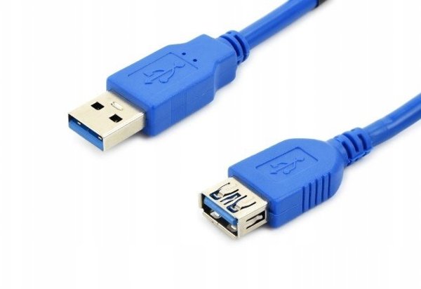 Kabel USB Accura Accura USB-A - USB-A 1.8m M/F niebieski