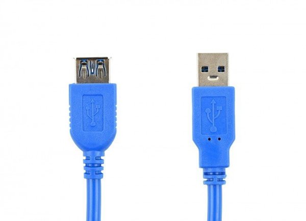 Kabel USB Accura Accura USB-A - USB-A 1.8m M/F niebieski