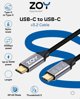 Καλώδιο ZOY USB-C σε USB-C 3.2, Μήκος 2m, Μαύρο