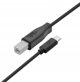 Kabel USB CM-BM 1.8m czarny drukarkowy