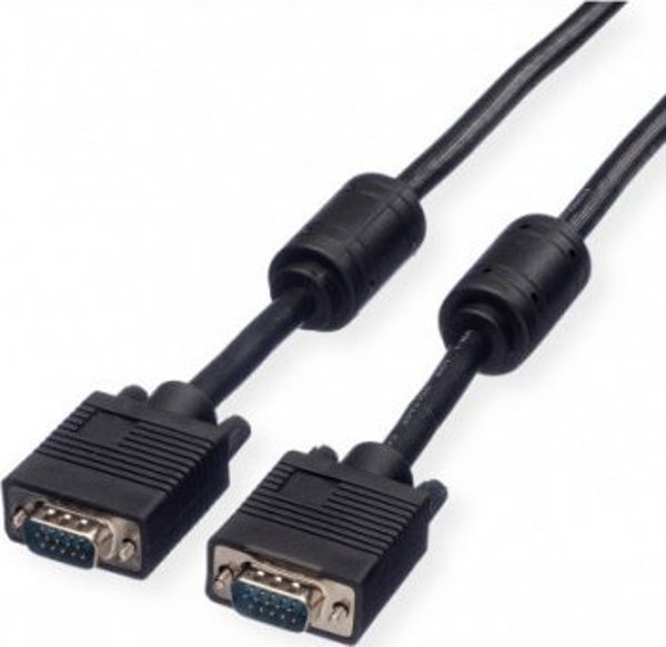 Καλώδιο Secomp Καλώδιο SVGA + φερρίτης, +DDC, HD15, M/M, μαύρο, 10 μ