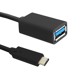 Kabel USB Qoltec USB-A - USB-C 0.25 m Czarny (50421)