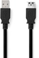 Kabel USB Nedis USB-A - USB-A 2 m Czarny (CCGL61010BK20)