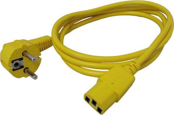 Roline Καλώδιο Τροφοδοσίας Οθόνης IEC 320-C13, 1.8m, Κίτρινο