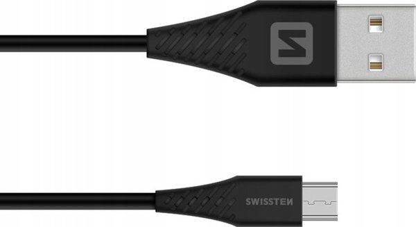 Kabel USB Swissten USB-A - microUSB 1.5 m Czarny (71504303)