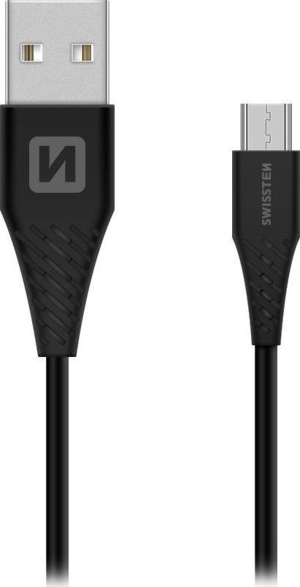 Kabel USB Swissten USB-A - microUSB 1.5 m Czarny (71504303)