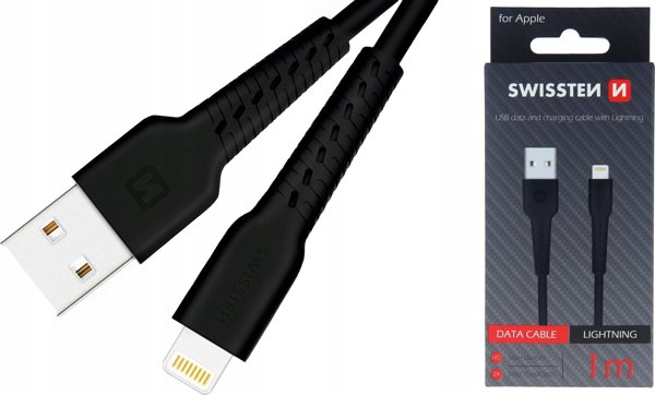 Kabel USB Swissten USB-A - microUSB 1.5 m Czarny (71504303)