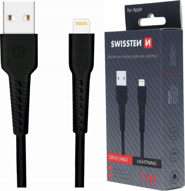 Kabel USB Swissten USB-A - microUSB 1.5 m Czarny (71504303)
