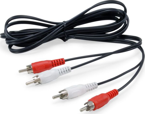 Καλώδιο Ήχου Equip RCA (Cinch) σε 2xRCA, 2.5m, Μαύρο - 147094