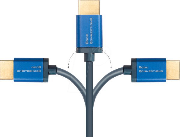 Kabel Alcasa Alcasa 4521-SF020B kabel HDMI 2 m HDMI Typu A (Standard) Niebieski