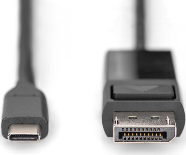 Καλώδιο Digitus USB-C σε DisplayPort, Αμφίδρομο, 2m, Μαύρο (AK-300334-020-S)