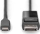Καλώδιο Digitus USB-C σε DisplayPort, Αμφίδρομο, 2m, Μαύρο (AK-300334-020-S)