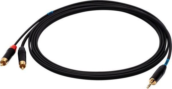 Kabel SSQ Jack 3.5mm - RCA (Cinch) x2 2m czarny (SS-1422)