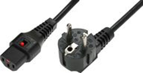Kabel zasilajacy MicroConnect IEC LOCK C13 - R/A SCHUKO, 3m (EL234S)
