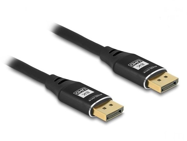 Delock DisplayPort Καλώδιο 8K 60Hz, 3m, Μεταλλικό, για Monitor και Video AV