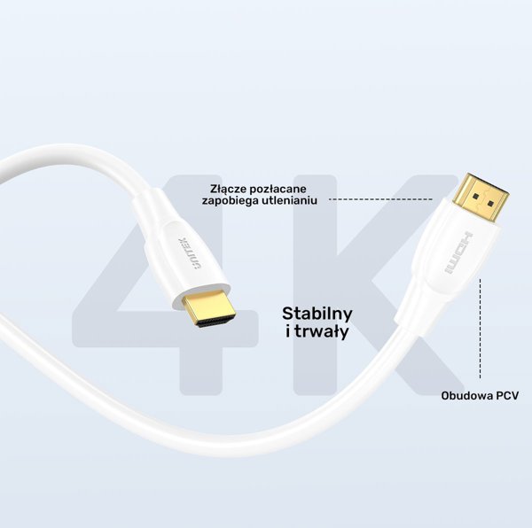 Καλώδιο Unitek HDMI 1.4 4K, 15m, Λευκό