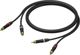 Καλώδιο Procab PRA800 RCA Male σε RCA Male 1.5m - Μαύρο, Επαγγελματικό Καλώδιο Ήχου