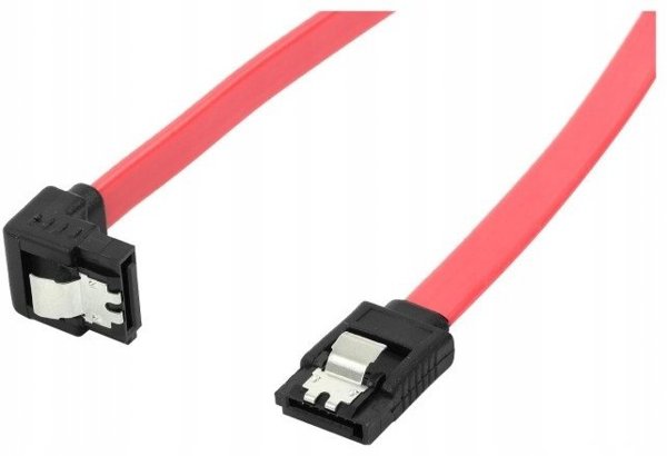 Kabel zasilajacy Accura Accura SATA III - SATA III 0.3m katowy czerwony