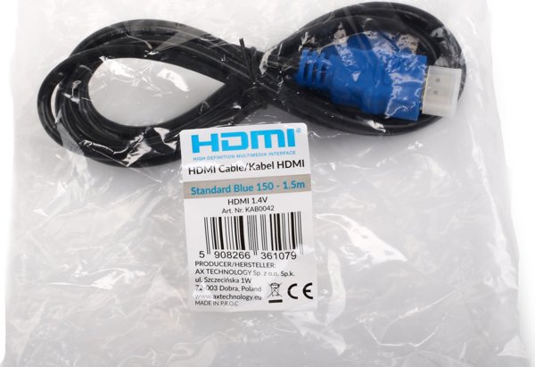 Opticum Standard Blue 150 Καλώδιο HDMI v1.4 1.5m Full HD 1080p Πλακέ Μπλε