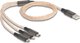 Καλώδιο Delock 88158 USB 2.0 3-σε-1 με Micro-USB, USB-C και Lightning, 1.2m, Διαφανές