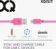 Καλώδιο USB Xqisit USB-A σε USB-C 1.8 m Ροζ (112201)