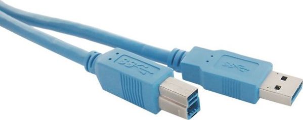 Kabel USB Qoltec USB-A - USB-B 1 m Niebieski (5901878523088)