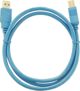 Kabel USB Qoltec USB-A - USB-B 1 m Niebieski (5901878523088)