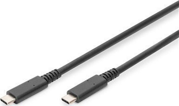 Καλώδιο USB Digitus AK-300343-008-S USB-C σε USB-C 40Gbps 100W PD 3.0, 8K, 0.8m, Μαύρο