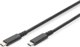 Καλώδιο USB Digitus AK-300343-008-S USB-C σε USB-C 40Gbps 100W PD 3.0, 8K, 0.8m, Μαύρο