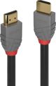 Lindy Καλώδιο HDMI 2.0 Anthra Line, Αρσενικό σε Αρσενικό, 20m, Γκρι