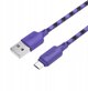 Kabel USB A do Micro USB Hoco 2,4A 1 m X116 gradient fioletowy