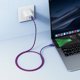 Kabel USB A do Micro USB Hoco 2,4A 1 m X116 gradient fioletowy
