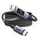 Kαλώδιο USB-C σε USB-C UGREEN L530 PD 240W 480Mbps με οθόνη 2μ (μαύρο)