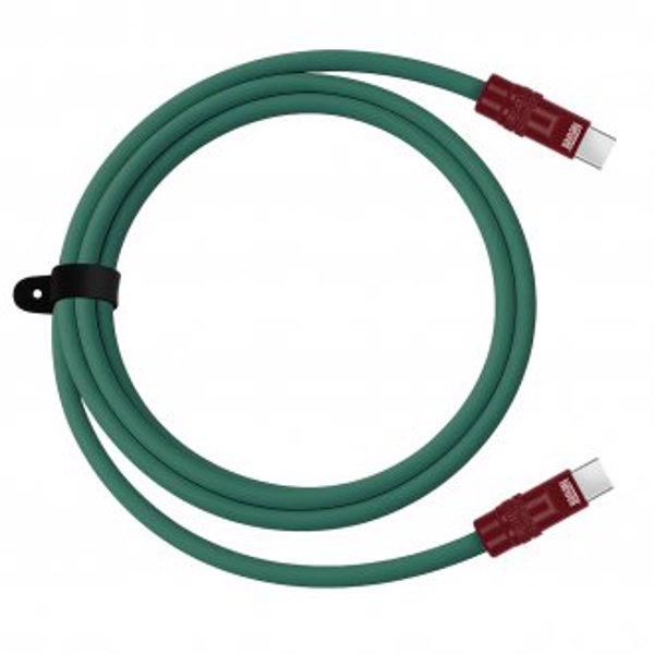 Kabel Newell USB-C - USB-C 100 W, 2 m, silikonowy, zielono-bordowy