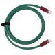 Kabel Newell USB-C - USB-C 100 W, 2 m, silikonowy, zielono-bordowy