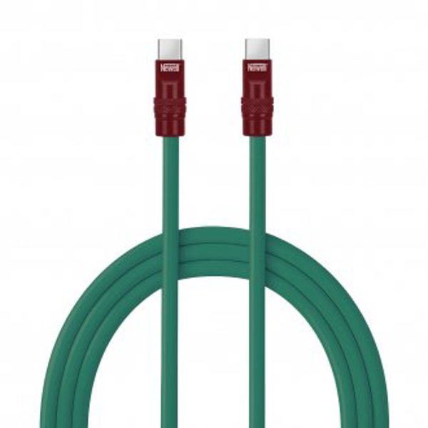 Kabel Newell USB-C - USB-C 100 W, 2 m, silikonowy, zielono-bordowy