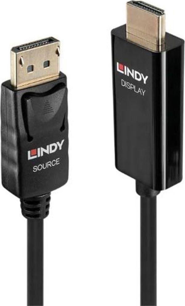 Lindy DisplayPort - Καλώδιο HDMI 0,5m μαύρο (40914) 6223891 4002888409148