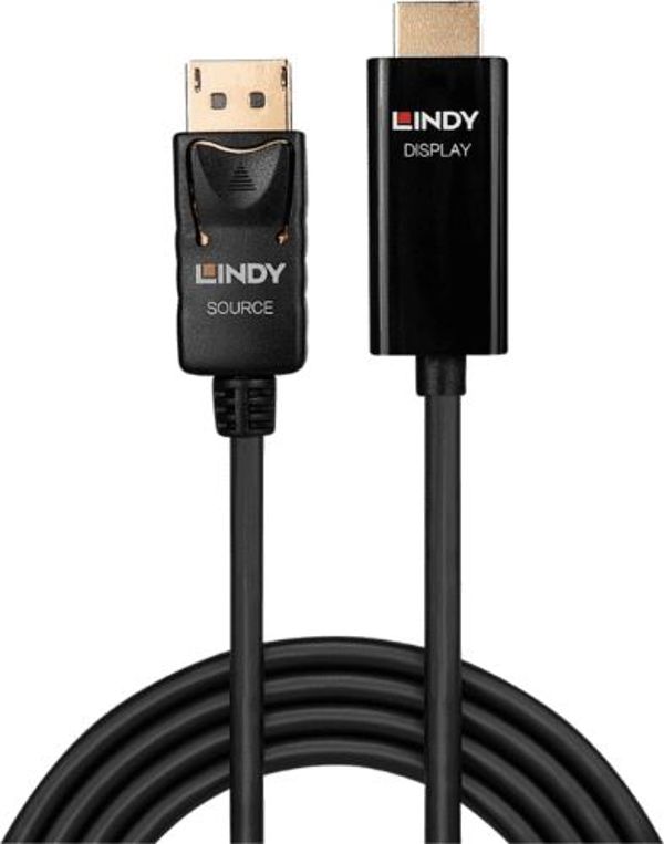 Lindy DisplayPort - Καλώδιο HDMI 0,5m μαύρο (40914) 6223891 4002888409148