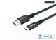 MicroConnect Καλώδιο USB 3.2 Gen 2 Type-C σε USB-A, 60W, 4m, Μαύρο