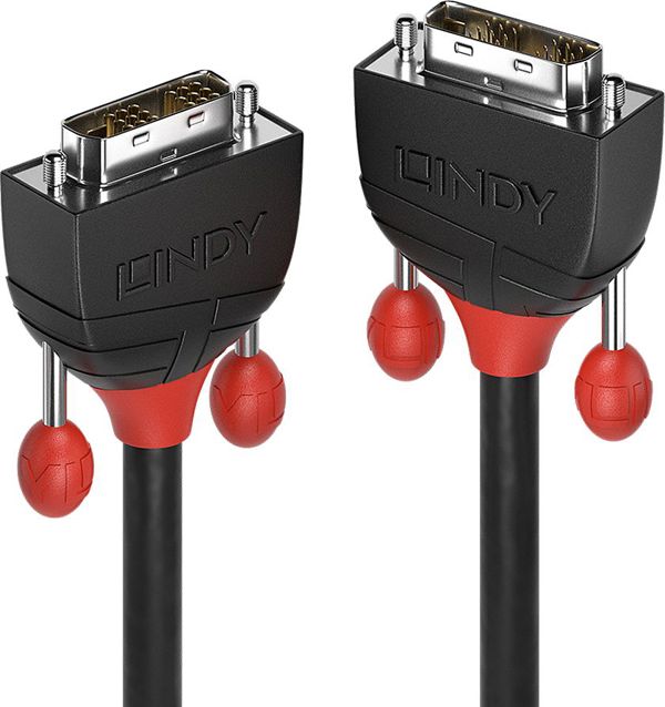 Kabel Lindy DVI-D - DVI-D 5m czarny (36258)