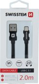 Kabel USB Swissten USB-A - USB-C 2 m Niebieski (71521308)