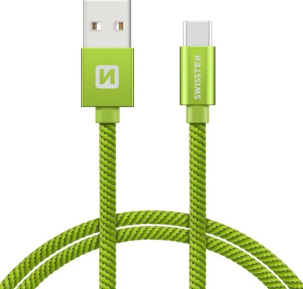 Kabel USB Swissten USB-A - USB-C 2 m Niebieski (71521308)
