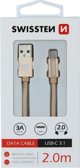 Καλώδιο USB Swissten USB-A σε USB-C 2m, Μπλε - 71521308