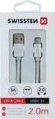Kabel USB Swissten USB-A - USB-C 2 m Niebieski (71521308)