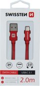 Kabel USB Swissten USB-A - USB-C 2 m Niebieski (71521308)