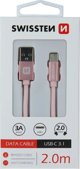 Kabel USB Swissten USB-A - USB-C 2 m Niebieski (71521308)