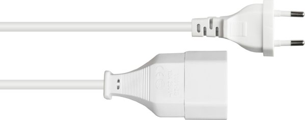 Alcasa P0300-W010 Καλώδιο Τροφοδοσίας, Type C, 1m, Λευκό